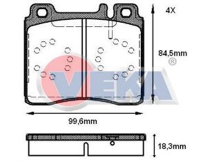 FREN BALATA ÖN MERCEDES S SERISI (W140) S 320 1991-1998 / S SERISI (W140) S 300 1991-1998 resmi