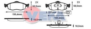 FREN BALATA ÖN FISLI FORD MONDEO II 1.6İ 16V 1996-2000 / MONDEO II 1.8İ 16V 1996-2000 / MONDEO II 2.0İ 16V 1996-2000 resmi