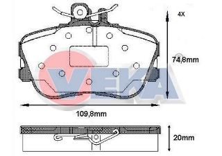 FREN BALATA ÖN MERCEDES C SERISI (W203) C 200 20.00MM 2000-2006 resmi