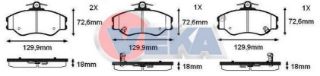 FREN BALATA İKAZLI ÖN HYUNDAİ H100 2.5 D MINIBUS 18.00MM 1993-2004 resmi