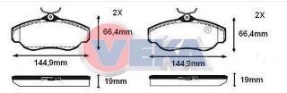 FREN BALATA ÖN LAND ROVER RANGEROVER II (LP) 2.5 D 1994-2002 / RANGE ROVER II (LP) 4.0İ 1994-2002 / DISCOVERY (LJ,LT) 2.5 TDI 1994-2004 / DISCOVERY (LJ,LT) 4.0 V8 1994-2004 resmi