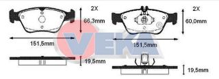 FREN BALATA ÖN MERCEDES E SERISI (W210) E 230 1995-2002/ (W210) E 200 1995-2002/ (W210) E 200 CDI 1995-2002/ (W210) E 270 CDI 1995-2002/ (W210) E 280 1995-2002/ (W210) E 320 CDI 1995-2002 resmi
