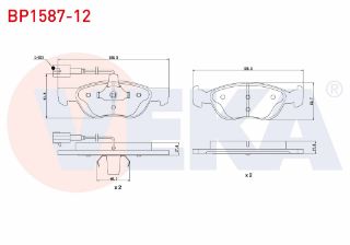 FREN BALATA ÖN FISLI FIAT BRAVA (182) 1.6 16V 1995-2002/ 1.9 TD 1995-2002/ BRAVO (182) 1.6 16V 1995-2004/ 1.6 MJT 1995-2004/ ALFA ROMEO 145 1.4 1994-2001 / 1.6 1994-2001 / 1.9 TD 1994-2001 resmi