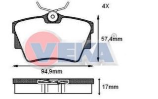 FREN BALATA ARKA RENAULT TRAFİC II (FL) 1.9 DCI 2001-2014/ (FL) 2.0 DCI 2001-2014 / OPEL VİVARO (J7) 1.9 DI 2002-2014/ VİVARO (J7) 2.5 DTI 2002-2014/ VİVARO 2.0 CDTI 2002-/ TRAFİC III 1.6 DCI 2014- resmi