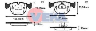 FREN BALATA ÖN BMW X5 (E53) 3.0 D 2000-2007/ (E53) 3.5 XD 2000-2007/ X5 (E53) 4.4 2000-2007/ (E53) 4.6 İS 2000-2007/ 5 SERISI (E39) 525 İ 1995-2003/ (E39) 530 D 1995-2003/ (E39) 518 İ 1995-2003 resmi