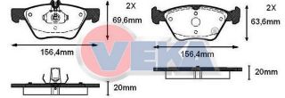 FREN BALATA ÖN MERCEDES E SERISI (W210) E 280 1995-2002/ (W210) E 320 CDI 1995-2002/ (W210) E 270 CDI 1995-2002/ (W210) E 200 CDI 1995-2002/ (W210) E 220 CDI 1995-2002/ (W210) E 200 1995-2002 resmi