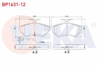 FREN BALATA ÖN FISLI VW PASSAT 1.6 1996-2000/ PASSAT 1.9 TDI 1996-2000/ PASSAT 1.8 T 1996-2000/ AUDI A4 1.8 T 2004-2008/ A4 1.9 TDI 2004-2008/ A4 2.0 TFSI 2004-2008/ A4 2.0 TDI 2004-2008 resmi