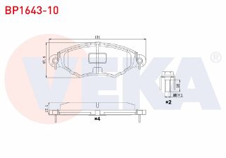 FREN BALATA ÖN PEUGEOT 206 (2A/C) 1.4 HDI 1998-2006 / 206 (2A/C) 1.6 HDI 1998-2006 / 306 (7B,N3,N5) 1.4İ 1993-2002 resmi