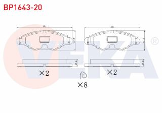 FREN BALATA ÖN PEUGEOT 206 (2A/C) 1.4İ 16V 1998-2006 / 206 (2A/C) 1.4 HDI 1998-2006 / 206 (2A/C) 1.6İ 16V 1998-2006 resmi