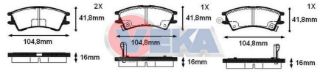 FREN BALATA İKAZLI ÖN HYUNDAİ ATOS (MX) 1.0İ 12V 16.00MM 1998-2005 resmi