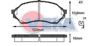 FREN BALATA ÖN İKAZLI MAZDA 323 VI (BJ) 1.4İ 16V 1998-2004 / 323 VI (BJ) 1.5İ 16V 1998-2004 / 323 VI (BJ) 1.6İ 1998-2004 resmi