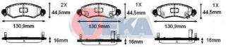 FREN BALATA ÖN İKAZLI OPEL AGILA A (H00) 1.0 12V 2000-2007 / AGILA A (H00) 1.2İ 16V 2000-2007 resmi