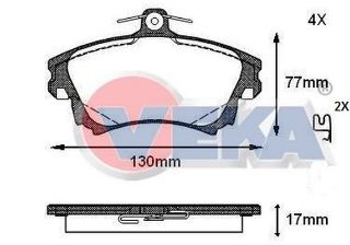 FREN BALATA ÖN İKAZLI VOLVO S40 I 1.6İ 16V 1995-2003/ 1.8İ 16V 1995-2003/ 1.9 TD 1995-2003/ MİTSUBİSHİ CARİSMA 1.9 DID 1995-2006/ COLT VI 1.3 15 JANT 2002-2012/ COLT VI 1.5 15 JANT 2002-2012 resmi