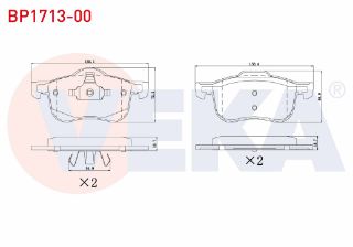 FREN BALATA ÖN İKAZLI VOLVO C70 I 2.0 1998-2005/ S60 I 2.0 T5 2000-2010/ S80 I 3.0 T6 1998-2006/ V70 I 2.0 T 1997-2000/ V70 II 2.0 T 2000-2007/ S 80 I 2.0 T 1998-2006/ S60 I 2.0 T 2000-2010 resmi