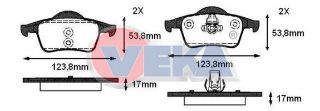 FREN BALATA ARKA İKAZLI VOLVO C70 I 2.0 1998-2005/ S60 I 2.0 T5 2000-2010/ S80 I 3.0 T6 1998-2006/ V70 I 2.0 T 1997-2000/ V70 II 2.0 T 2000-2007/ S 80 I 2.0 T 1998-2006/ S60 I 2.0 T 2000-2010 resmi