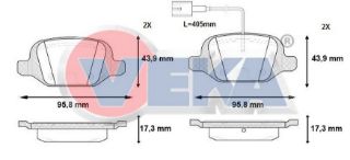 FREN BALATA ARKA CIFT FISLI FIAT LİNEA (323) 1.6 MJT 2010- / LİNEA (323) 1.4 2010- resmi