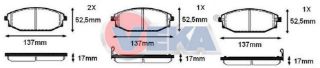 FREN BALATA İKAZLI ÖN HYUNDAİ GALLOPER I-II 2.5 TD 17.00MM 1991-2003 resmi