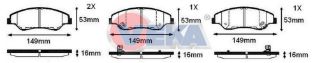 FREN BALATA İKAZLI ÖN KİA SPORTAGE (K00) 2.0İ 16.00MM 1994-2004 resmi