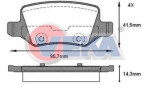 FREN BALATA ARKA MERCEDES A SERISI (W169) A 150 2004-2012/ (W169) A 170 CDI 2004-2012/ B SERISI (W245) B 160 2005-2011/ (W245) B 160 2005-2011/ (W245) B 200 CDI 2005-2011/ VANEO 1.7 CDI 2002-2005 resmi