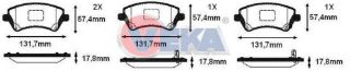 FREN BALATA ÖN İKAZLI TOYOTA COROLLA 1.4 VVT-I 2002-2007/ 1.6 VVT-I 2002-2007/ 1.4 D-4D 2002-2007/ COROLLA VERSO 1.6 2004-2009/ 1.8 2004-2009/ 2.0 D-4D 2004-2009/ CHERY TİGGO 1.6 2010- resmi