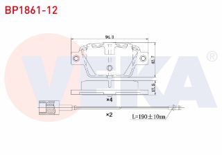 FREN BALATA CIFT FISLI ARKA FIAT BRAVO II (198) 1.6 MJT 17,3MM 2006- resmi