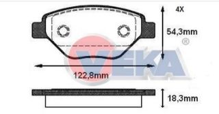FREN BALATA ÖN RENAULT MEGANE II (BM0/1,CM0/1) 1.4İ 16V 18.30MM 2002-2008 resmi