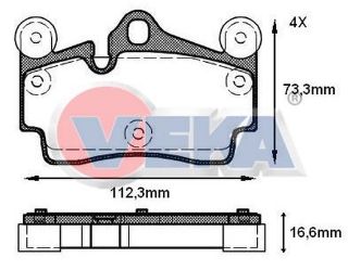 FREN BALATA ARKA VW TOUAREG 6.0İ W12 2002-2010/ AUDI Q7 3.0 TFSI 2006-/ Q7 4.2 FSI 2006-/ Q7 3.0 V12 TDI 2006-/ PORSCHE CAYENNE 3.2İ 2002-2010/ CAYENNE 3.0 TDI 2002-2010/ CAYENNE 3.6İ 2002-2010 resmi