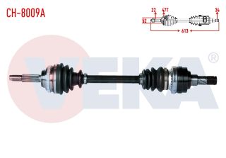 KOMPLE AKS SOL ÖN CHEVROLET KALOS 1.4 ABSLI 47 DIS M-T UZUNLUK 613MM 2003-2008 resmi