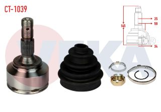AKS KAFASI SOL SAĞ ÖN DIS PEUGEOT 307 (3A/C) 1.4 HDI 25X34X58 UZUNLUK 145 MM 2000-2007 resmi