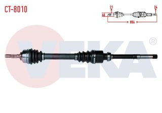KOMPLE AKS SAĞ ÖN CITROEN C3 (FC) 1.4 HDI BE SANZIMAN M-T UZUNLUK 854MM 2002-2009 resmi