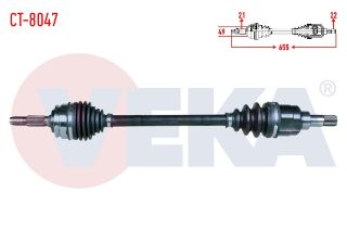 KOMPLE AKS SOL ÖN CITROEN C3 II 1.4 HDI M-T 21X22X49 UZUNLUK 655MM 2009-2016 resmi
