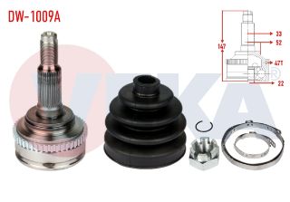 AKS KAFASI SOL SAĞ ÖN DIS CHEVROLET LACETTİ (J200) 1.4İ 16V ABSLI 47 DIS 33X22X52 UZUNLUK 147MM 2006-2012 resmi