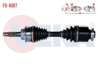 KOMPLE AKS SOL ÖN FORD RANGER (ET) 2.5 TD 4X4 ABSLI 44 DIS UZUNLUK 492MM 2006-2011 resmi