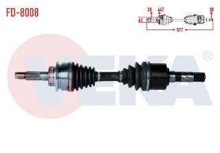 KOMPLE AKS SAĞ ÖN FORD RANGER (ET) 2.5 TD 4X4 ABSLI 44 DIS UZUNLUK 577MM 2006-2011 resmi