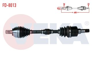 KOMPLE AKS SOL ÖN FORD FOCUS II (DA) 1.6İ  UZUNLUK 600MM 2004-2011 resmi