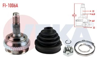 AKS KAFASI SOL SAĞ ÖN  DIS FIAT BRAVA (182) 1.6 16V ABSLI 44 DIS 22X22X46 UZUNLUK 130,9 MM 1995-2002 resmi