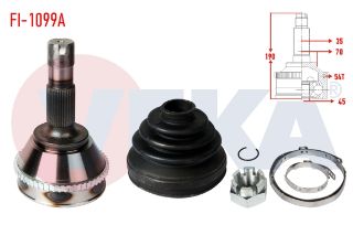 AKS KAFASI SOL SAĞ ÖN DIS CITROEN JUMPER I 1.9 D ABSLI 54 DIS 34X45X70 UZUNLUK 190MM 1994-2002 resmi