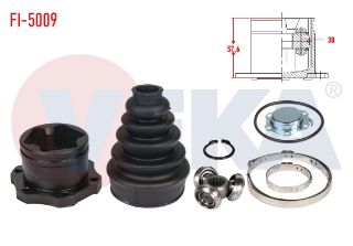 AKS KAFASI SOL SAĞ ÖN İÇ VOLKSWAGEN GOLF IV (1J1) 1.6İ 30 UZUNLUK 57,6MM 1997-2005 resmi