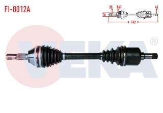 KOMPLE AKS SOL ÖN FIAT DUCATO II (230) 2.5 D 18Q ABSLI 54 DIS UZUNLUK 762MM 2002-2006 resmi