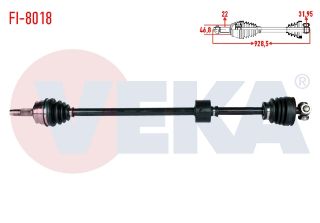 KOMPLE AKS SAĞ ÖN FIAT TEMPRA 1.4İ UZUNLUK 928 MM 1992-1999 resmi