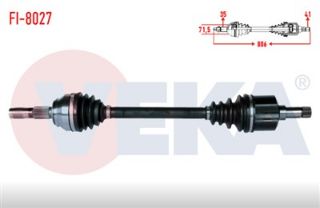 KOMPLE AKS SOL ÖN FIAT DUCATO III (250) 2.3 MJT UZUNLUK 806MM 2006-2014 resmi