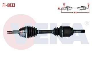 KOMPLE AKS SOL ÖN FIAT ALBEA 1.3 MJT UZUNLUK 557MM 2007- resmi