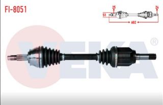 KOMPLE AKS SOL ÖN FIAT DOBLO (152,263) 1.3 MJT UZUNLUK 602MM 2010- resmi