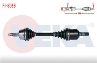 KOMPLE AKS SOL ON FIAT DOBLO MAXI 1.6 MJT UZUNLUK 596MM 2010- resmi