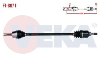 KOMPLE AKS SAĞ ÖN UZUNLUK 900MM FIAT PALİO - ALBEA 1.2İ-1.4İ-1.6İ 2002-2010 resmi
