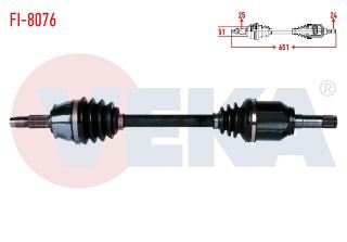 KOMPLE AKS SOL ÖN FIAT EGEA 1.3 MJT M-T UZUNLUK 651 MM 2015- resmi