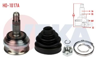 AKS KAFASI SOL SAĞ ÖN DIS HONDA EURO CİVİC 1.6İ ABSLI 50 DIS 26X32X55 UZUNLUK 137,2 MM 1991-2005 resmi