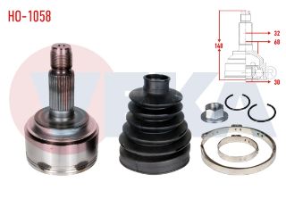 AKS KAFASI SOL SAĞ ÖN DIS 30X32X68 UZUNLUK 148MM HONDA CR-V III 2.0 I-VTEC A-T 2006-2012 resmi