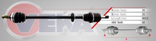 KOMPLE AKS SOL ÖN  HONDA CİVİC V 1.5İ ABSLI 50 DIS UZUNLUK 904,5MM 1992-1995 resmi