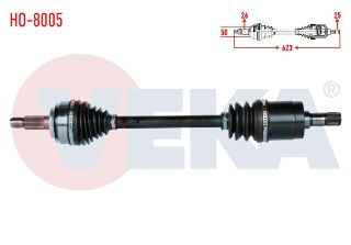 KOMPLE AKS SOL ÖN HONDA CİVİC VIII 1.6 A-T UZUNLUK 623MM 2005-2012 resmi